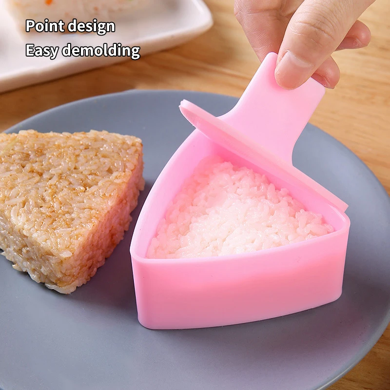 Diy Sushi Mold Onigiri Food Press Triangular Sushi Maker Mold Rice Pressing Tool Home Kitchen Bento Accessories Tools