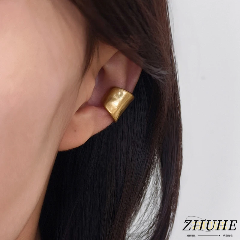 ZHUHE Retro Matte Earless Earrings Are Perfect For Men's And Women's Jewelry Accessories And Party Gifts
