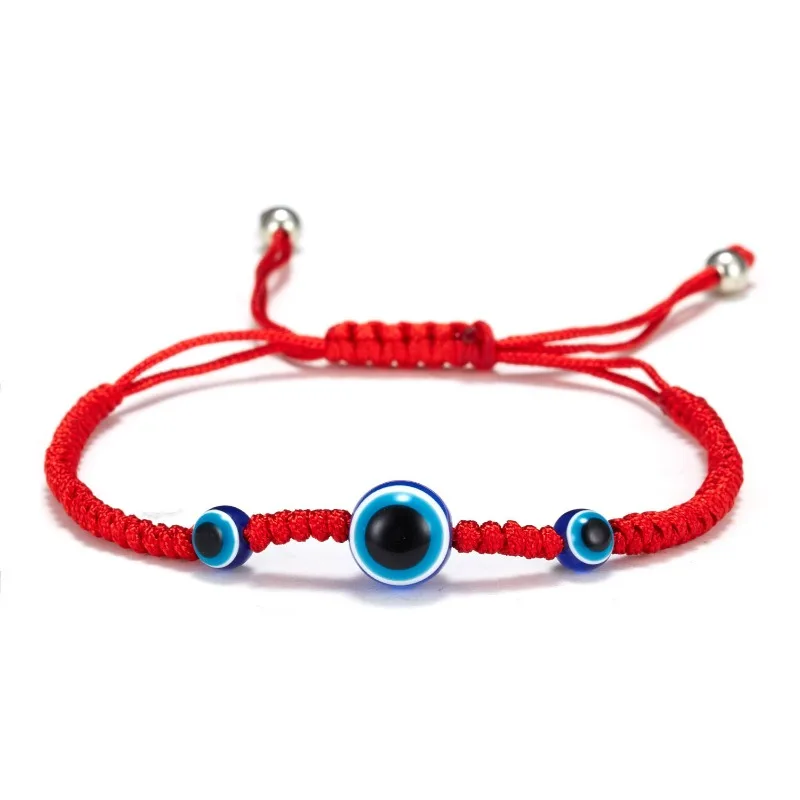Turkish Evil Eye Bracelets7 Knot Lucky DIY Blue Greek Eye Thread Bracelet, PersonalizedBlack Red String Bracelet for Women Men