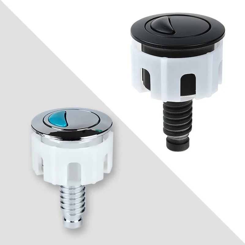 Toilet Push Button Dual Flush Water Saving Chrome Line Control Side Press Double Row Drain Valve Toilet Button Switch Parts