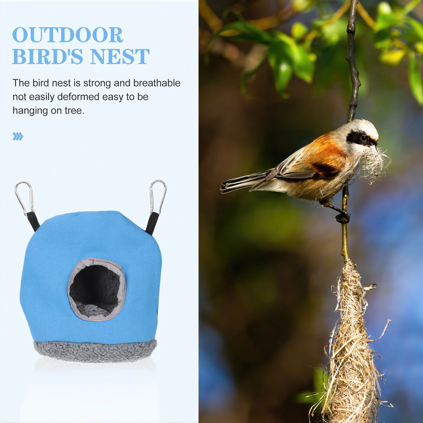 

Wear-Resistant Warm Bird Nest Decorative Parrot Hanging Garden Tree Balcony Shelter Bird Supplies Suspending Parrot