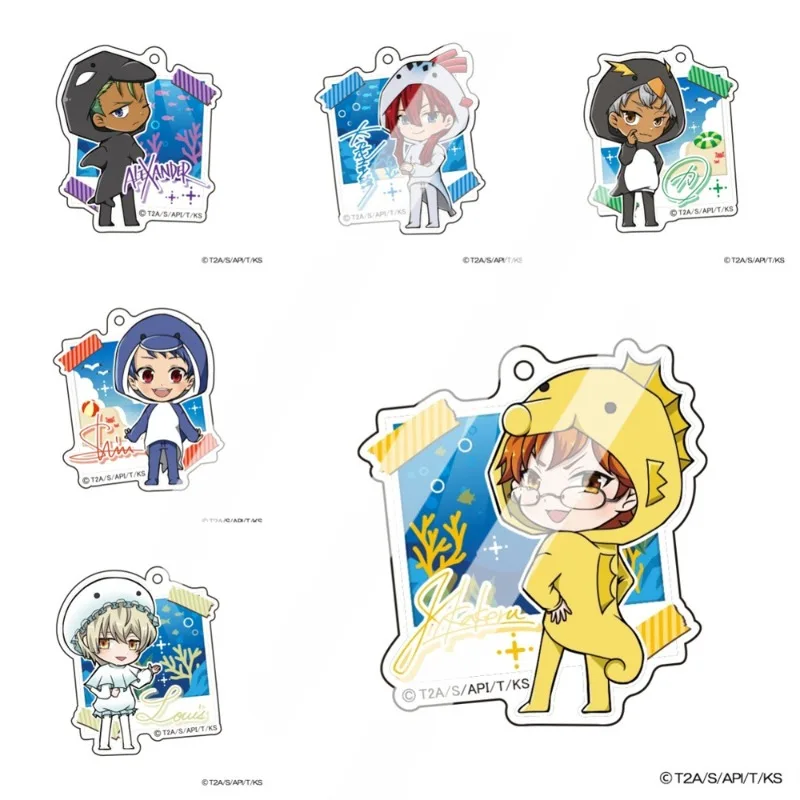 Anime KeyChain Women KING OF PRISM By PrettyRhythm Key Chain for Men Mihama Koji Key Ring Hayami Hiro Acrylic Keyring Cos Gift