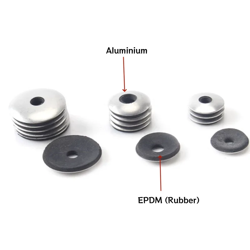Aluminium EPDM Rubber Waterproof Dustproof Compound Washers M5.5 M6.3 Anti-loose Gaskets Drill Tail Screw Roofing Washers