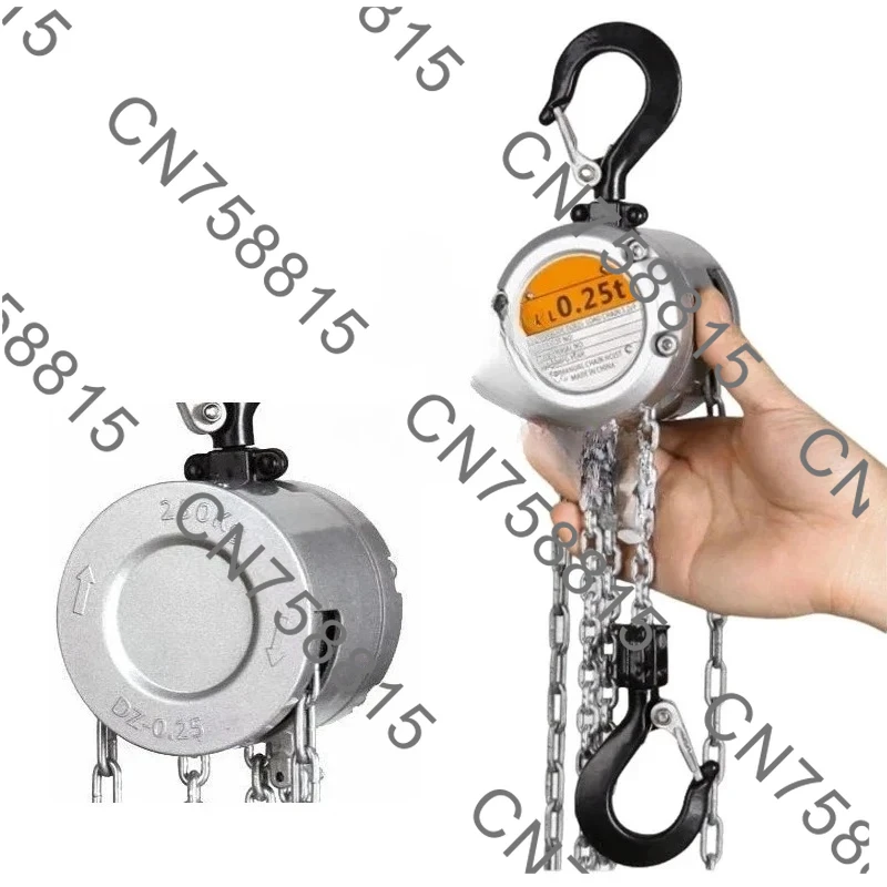 

aluminum alloy manual hoisting crane 0.25/0 tons,Portable manual lever type lifting device, small chain crane