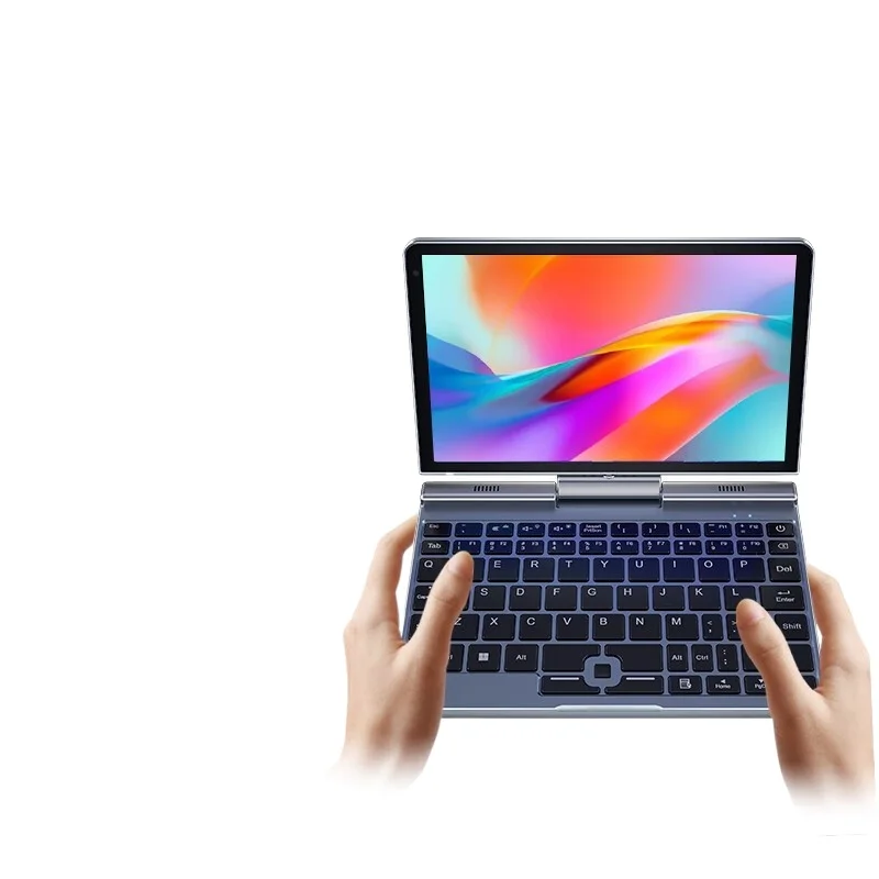 8-Inch touchscreen 4-in-1 handheld laptop, flippable design game entertainment portable tablet office book