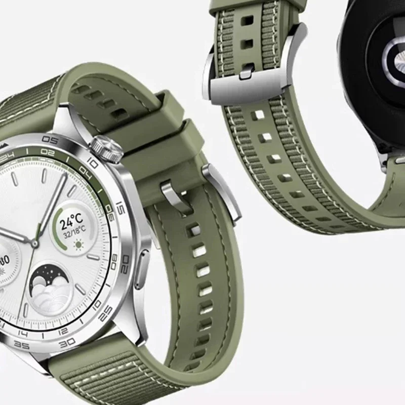 22 mm Nylon-Silikonarmband für Huawei Watch GT 4 46 mm Ersatzarmband GT2 Pro GT2e GT 3 Pro GT3 SE Offizielles Armbandgürtel