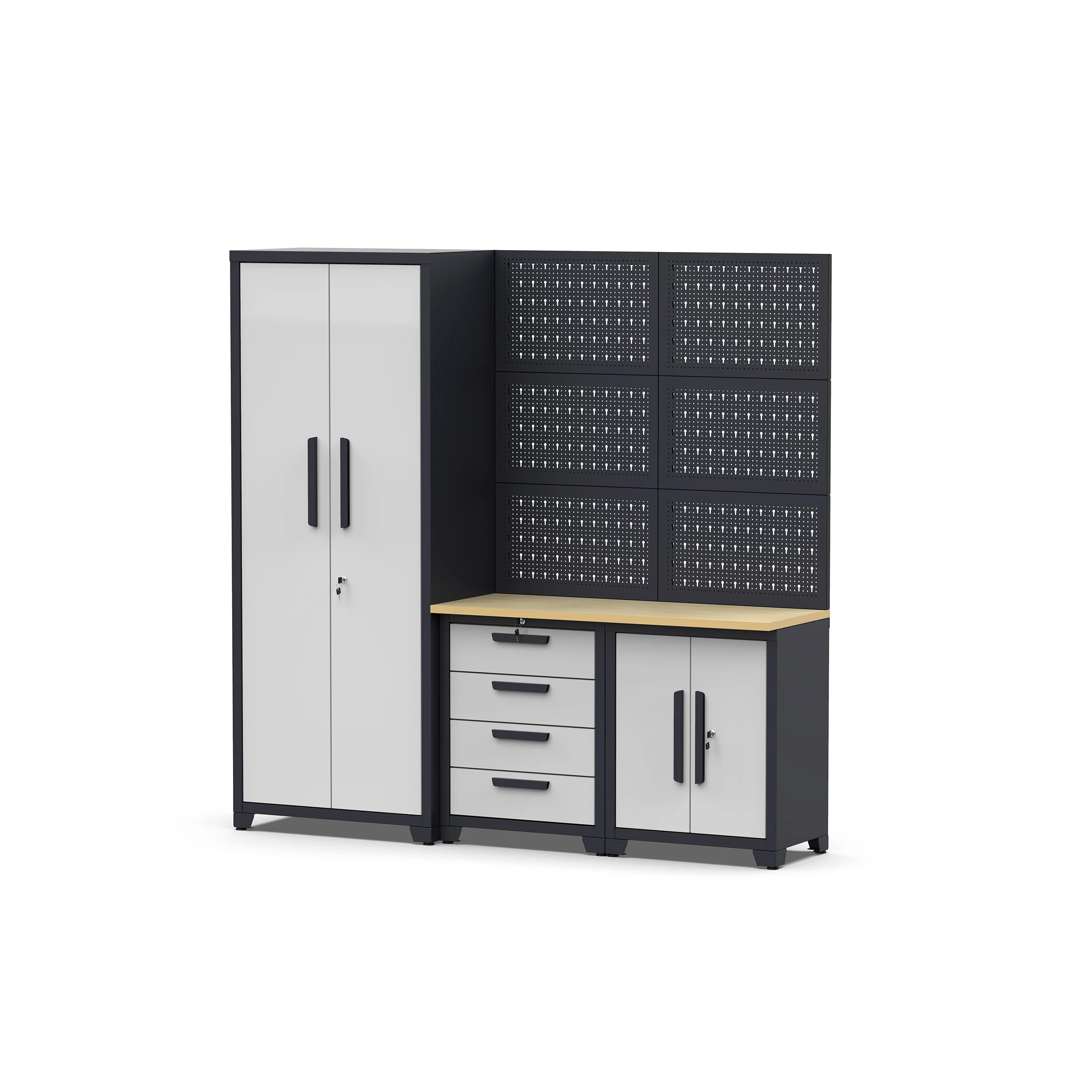 Modular Heavy-Duty Workshop Cabinet System | Professional Garage Storage Workstation With Toolbox & Workbench Functionality OEM