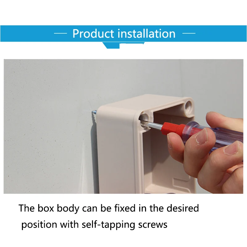 AG نوع مقاوم للماء مفتاح بـزر دفع صندوق وصلات مؤشر التحكم في حالات الطوارئ صندوق عازل بلاستيكي ، فتحة قابلة للتخصيص