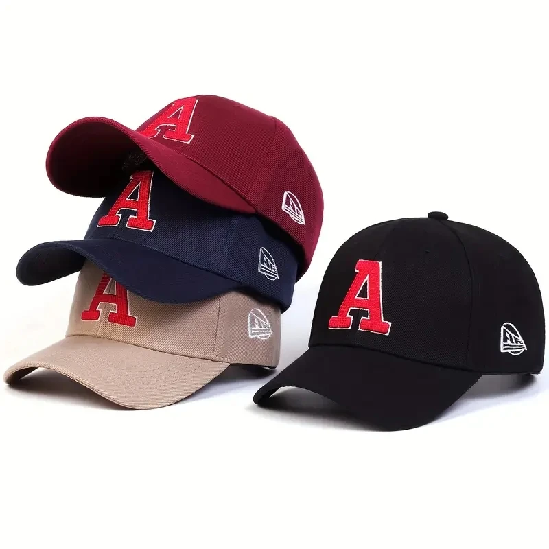 Unisex-Baseballmützen mit Buchstaben-Stickerei, verstellbare Freizeithüte, Sonnenschutzhut für Frühling und Herbst im Freien