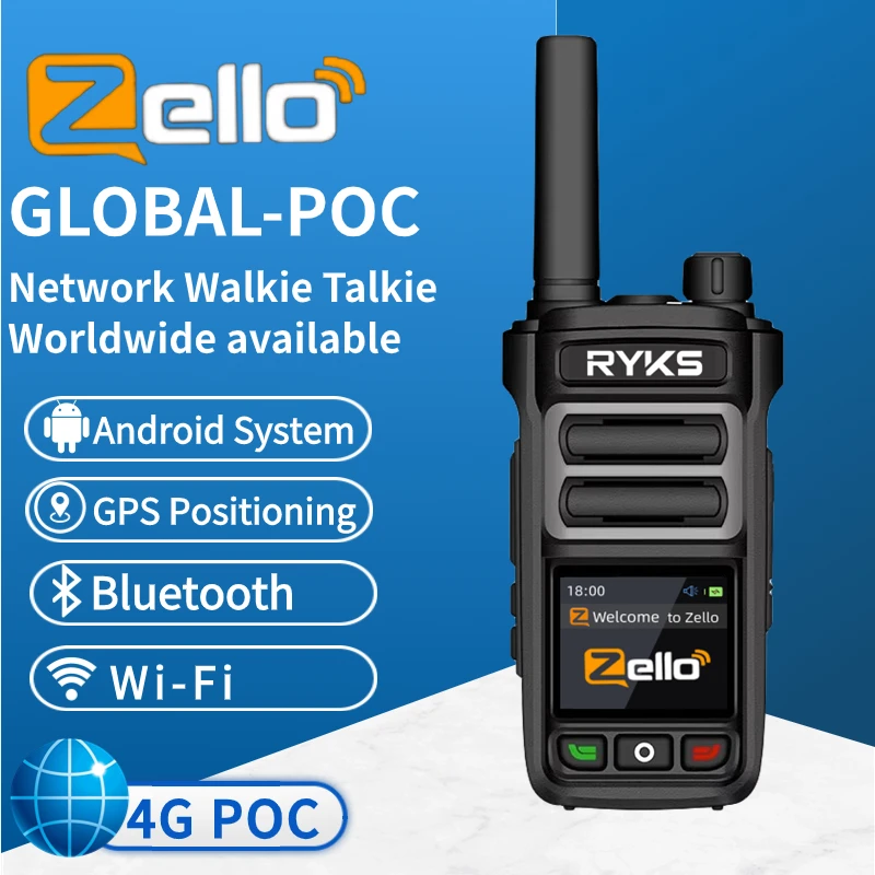 Imagem -05 - Woki Toki Ham Zello Walkie-talkie Ptt 4g Rádio Poc Intercomunicador Rede Global em Dois Sentidos Móvel