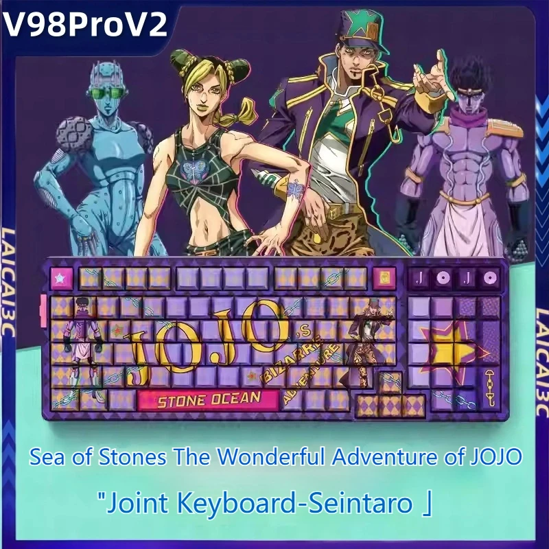 

Vgn V98prov2 Wireless Mechanical Keyboards Jojo Co-Branded Tri-Mode Full Key Hot Swappable Gasket Structure E-Sports Keyboards