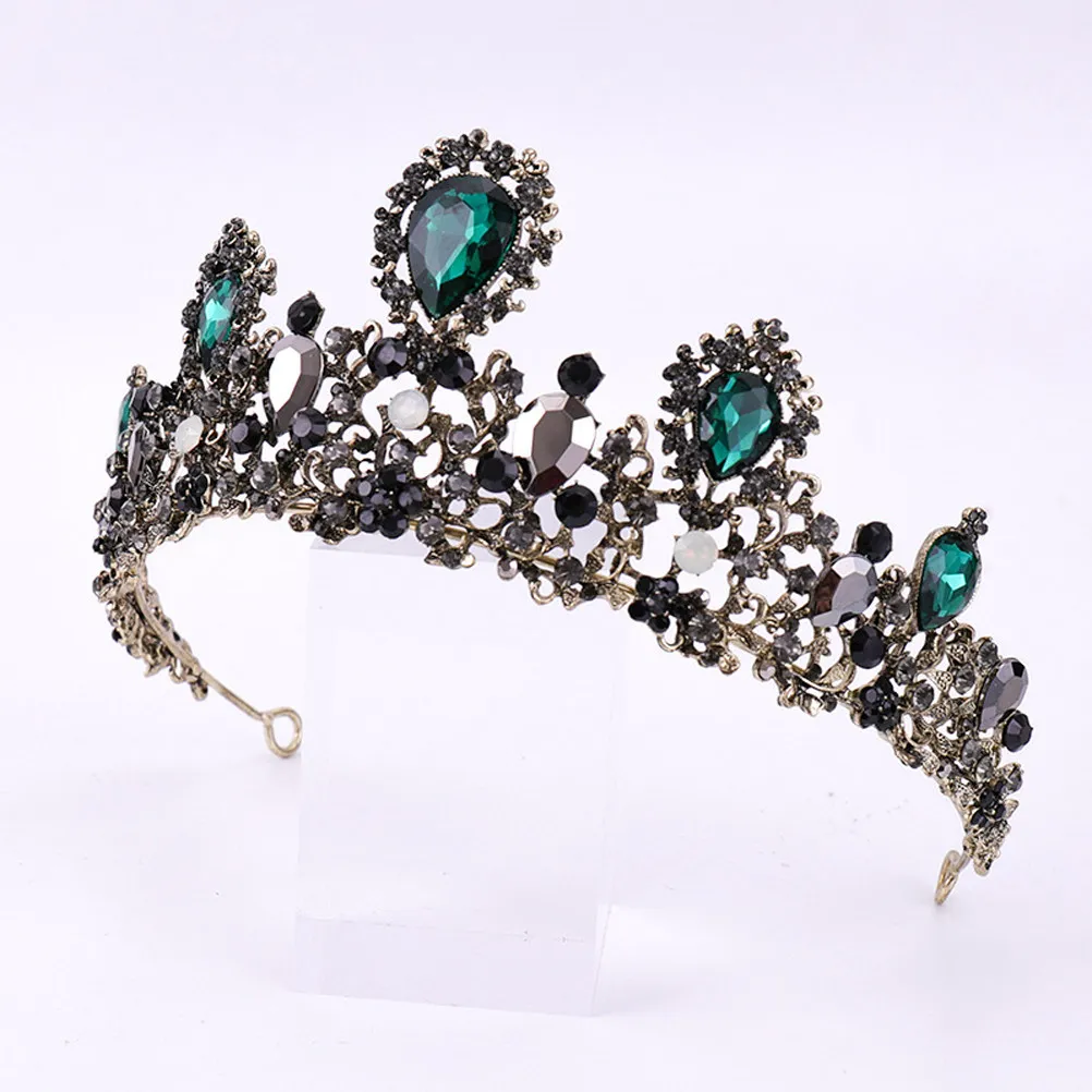 

1Pcs Classic Crown Large Sparkling Bride Tiara Hair Jewelry Vintage Style Wedding Headdress Dainty Party Prom Crown for Women