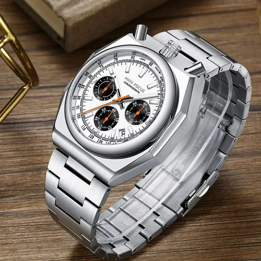 MINI FOCUS Men’s Watch Choice Collection Stainless Steel Luminous Waterproof Vintage Quartz WristWatches Relogio Masculino 0601G