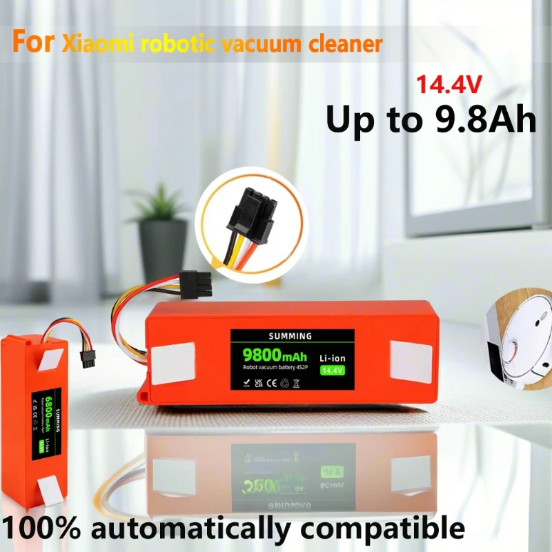 

9800mAh Replacement Battery for Roboro S7/Q7+/Mijia, Compatible with Xiaomi Mijia Robot Vacuum