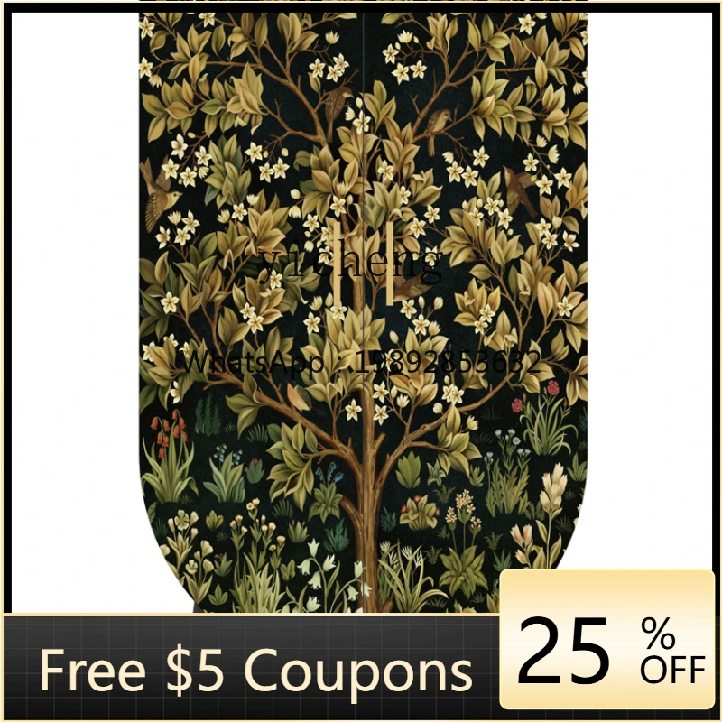 

ZZ Xl Flat Open Double-Door Closet Painted Wardrobe Locker Clothes Closet Lucky Tree