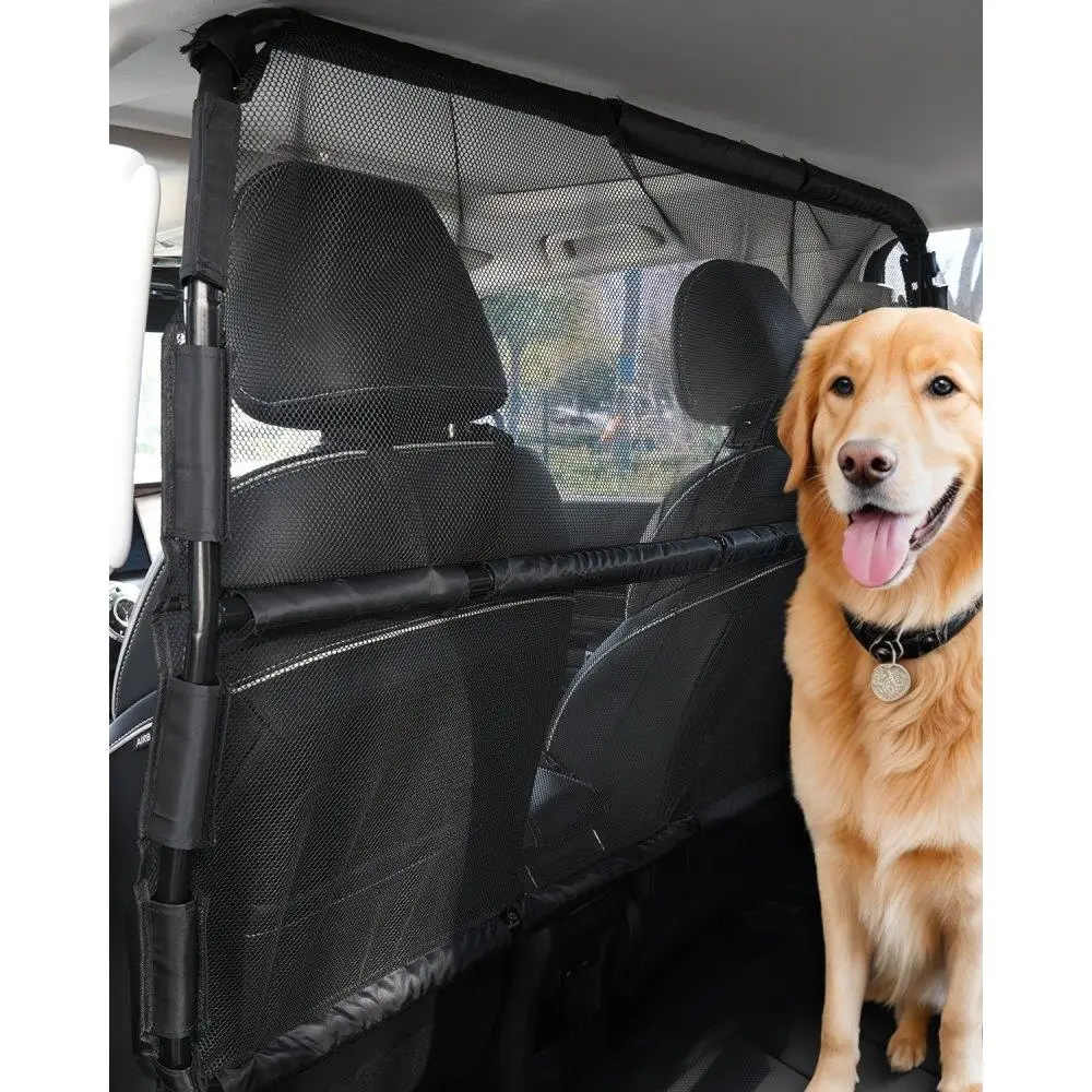 

Dog Car Barrier 56" Wide Front Seats Installation Car Divider for truck Vehicle