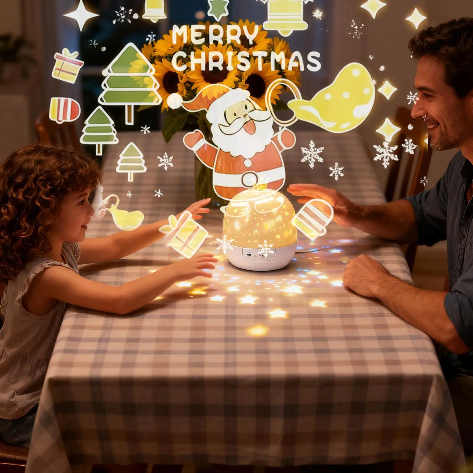 

Звездный проектор для спальни, успокаивающая лампа с музыкой, вращающийся на 360 градусов потолочный проектор для детской стены, сна, перед сном