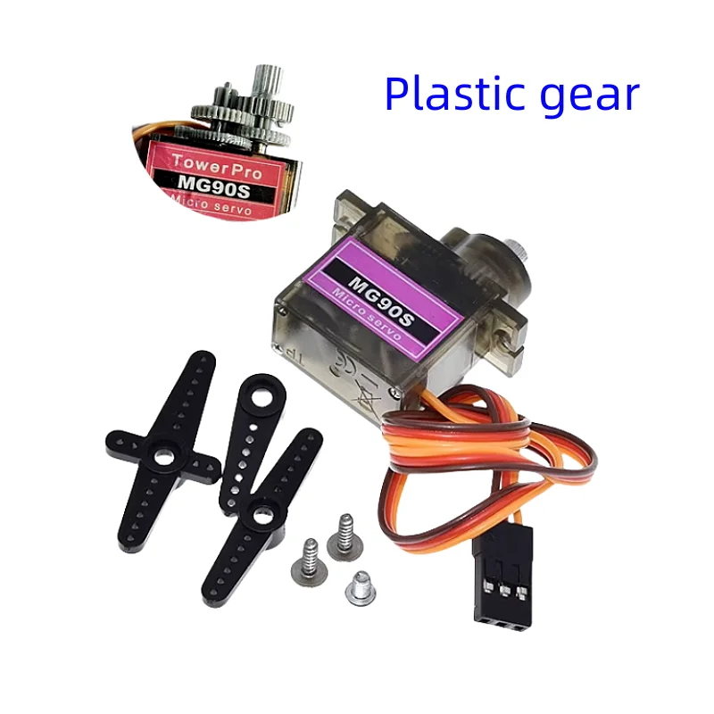 MG90S Metal/Plastic Gear Tilt Steering Gear Copper Tooth SG90 Upgrade Used For Model Remote Control Aircraft