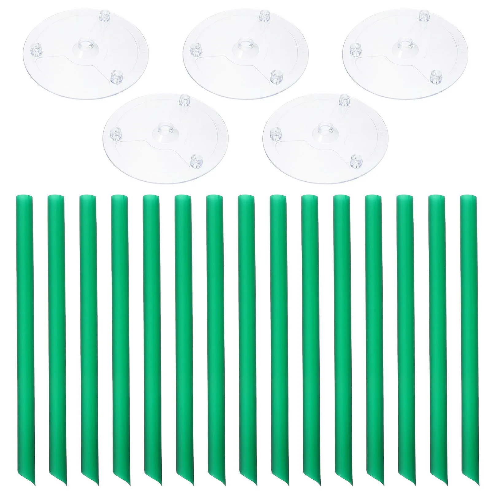 

1Set Cake Tier Support Dowels Reusable Plastic Round Slices for Stable Cake Stacking Suitable for Cupcakes Pies Donuts Desserts