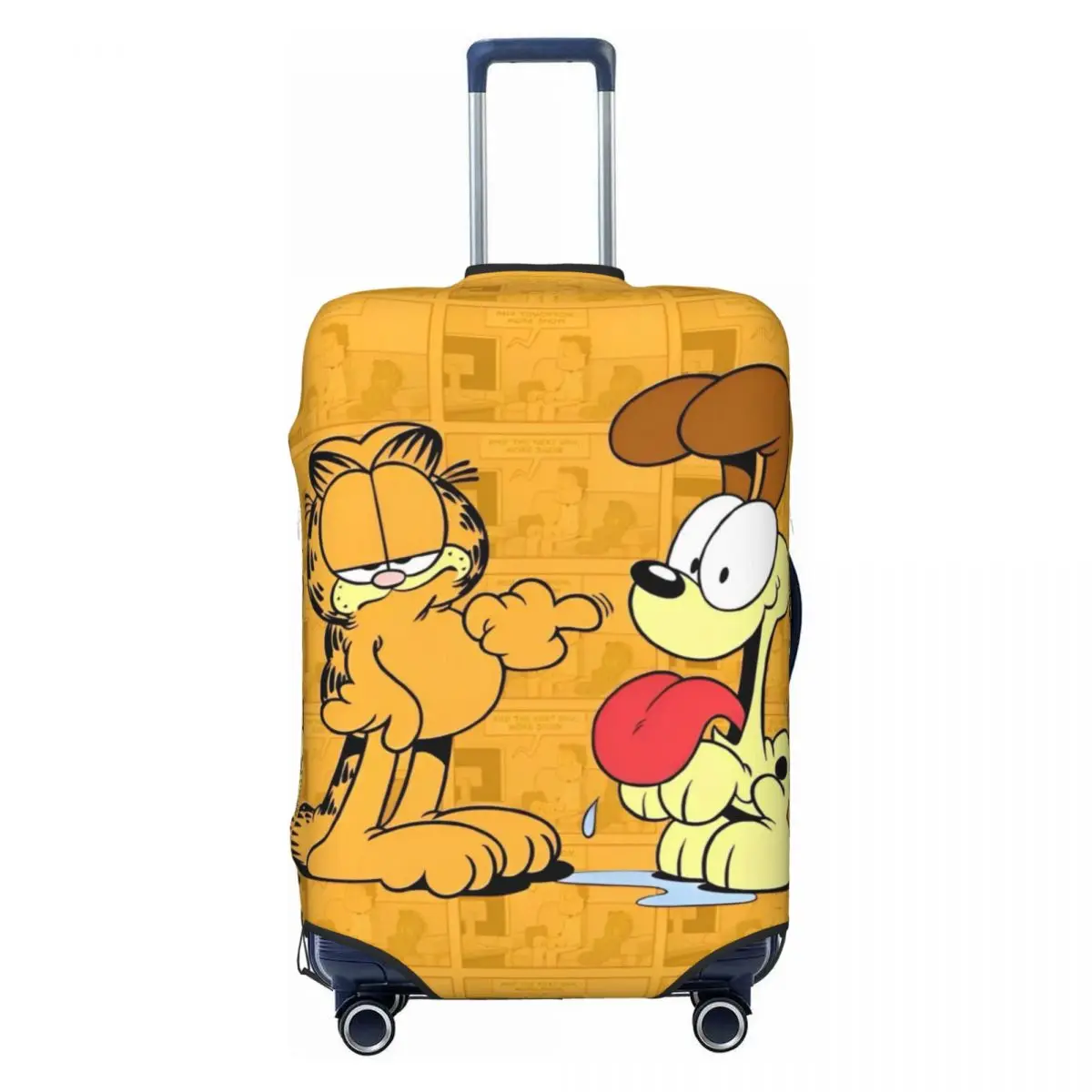 G-Garfield The Cat Luggage Cover Fits 18-32 Inch Suitcases Elastic Suitcase Cover Protector Travel Accessories