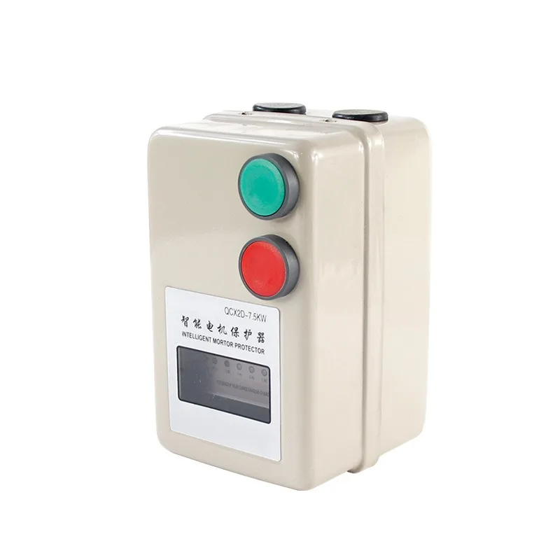 QCX5 Series Magnetic Motor Starter with Push Buttons Overload Protection Motor Control Box 7.5KW Optional