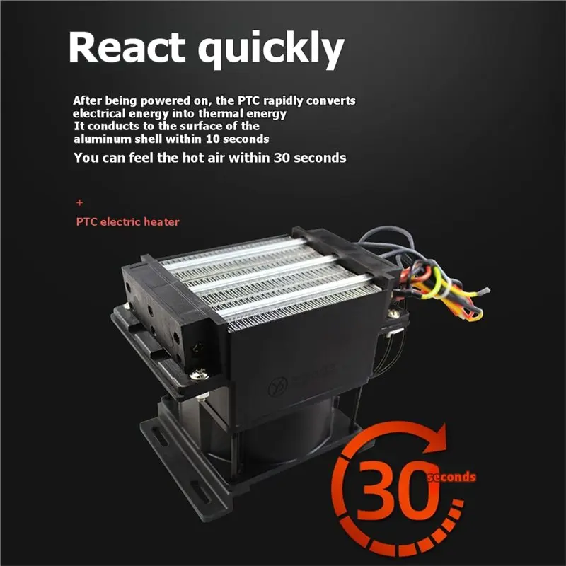 B89B-Heating With Fan 220V 500W PTC Fan Heater Controller Heater Temperature Control System