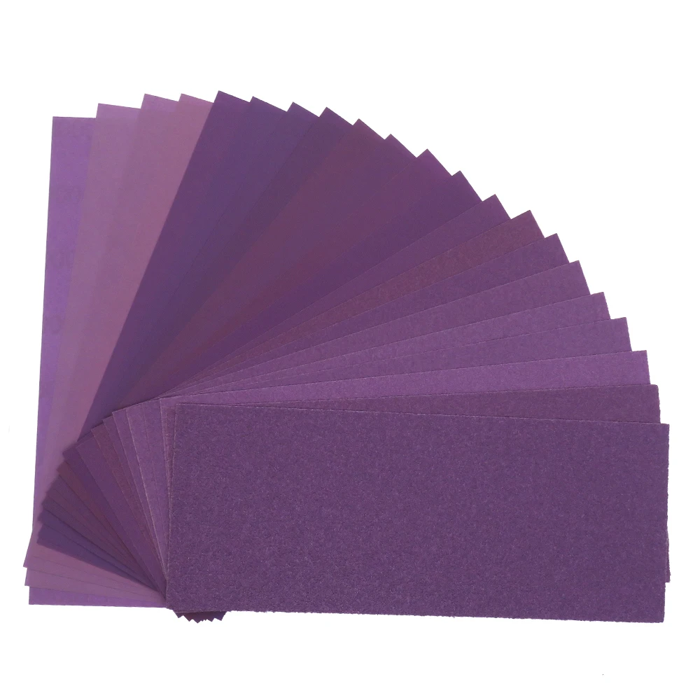 10 Pieces Purple Square Sandpaper 230*93mm Wet and Dry Sanding Paper for Automotive Polishing Paint Maintenance Grinding Tools