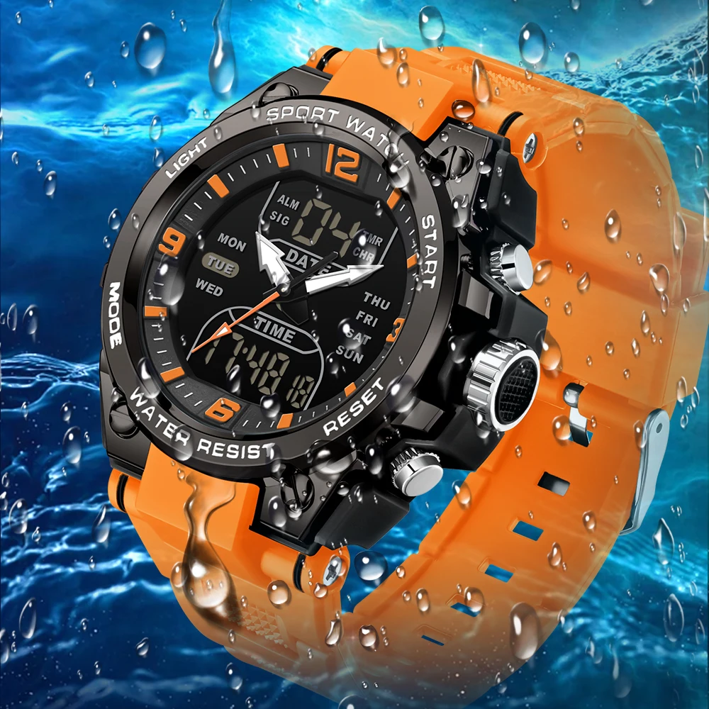 Men Tactical Military Watches G-Style Clock For Man Sport Watch Mens Brand Luxury Analog Shock Quartz Wristwatch Waterproof 50m