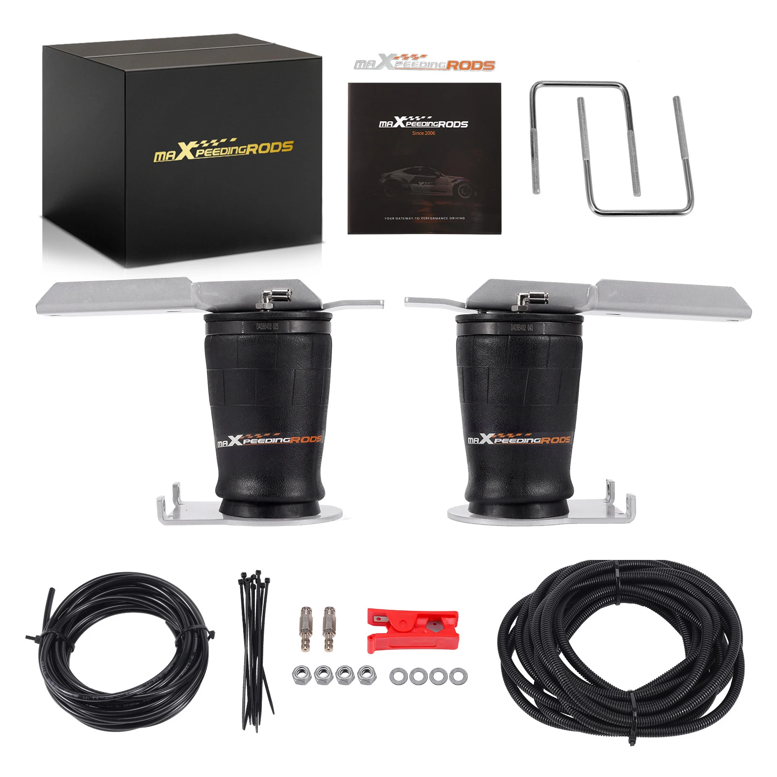 MaXpeedingrods Air Helper Spring Bags Towing Air Spring Bag Kit For Toyota Hiace Commuter H200 KDH221 TRH223 2005-2019