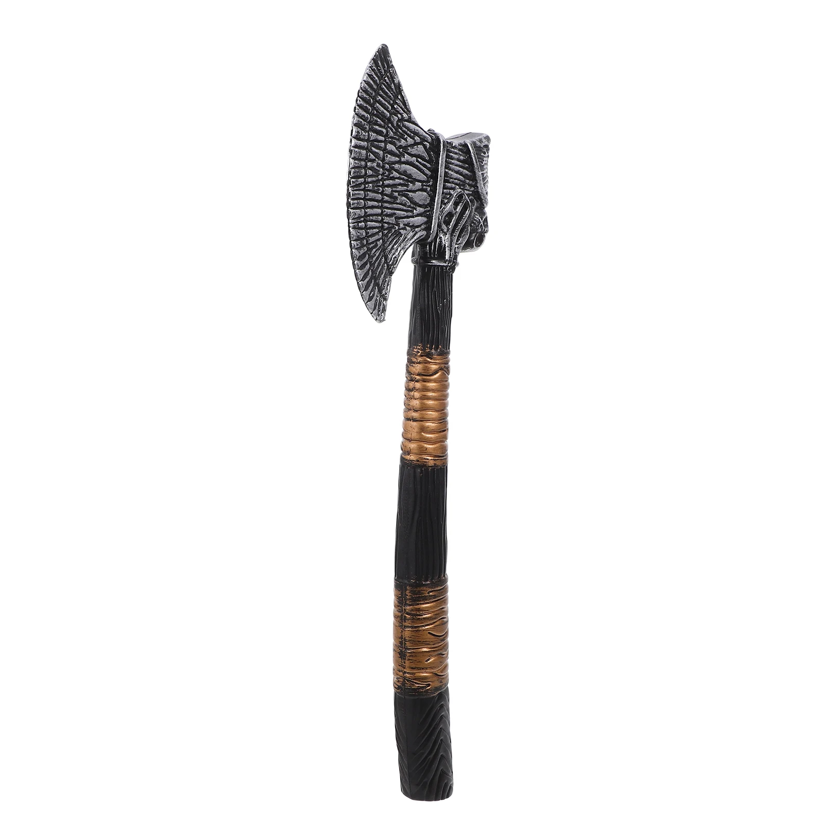 

1pc Pirate Axe Toy Costume Prop Halloween Faux Hatchet Dwarf Plastic Cleaver Realistic Skull Design Lightweight Fun