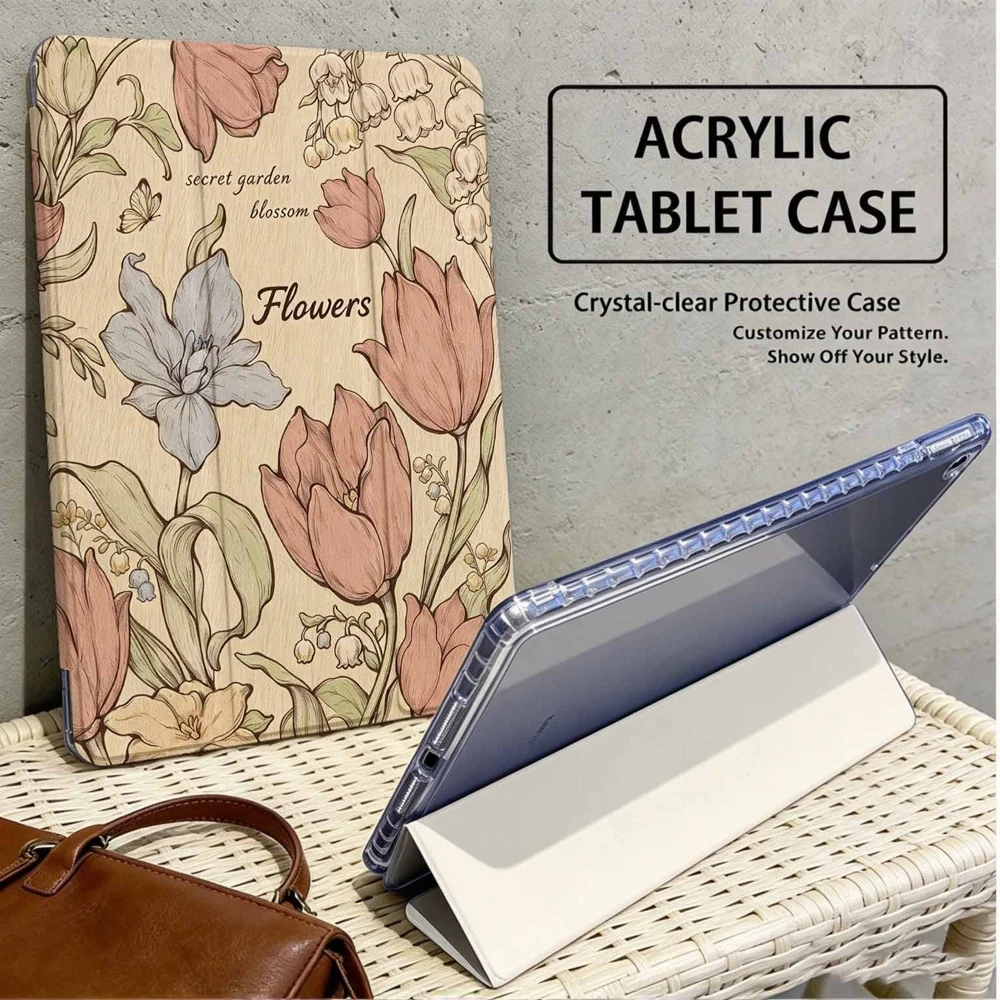 Vintage Celestial Tarot Card For Samsung Galaxy Tab A8 A9 A11 S6 S7 S8 S9 S10 S11 FE Plus Lite With Pen Slot Tablet Case