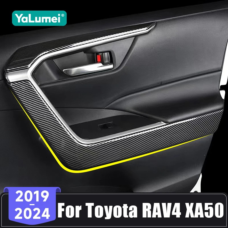 

Для Toyota RAV4 XA50 RAV 4 Hybrid 2019 2020 2021 2022 2023 2024 Внутренняя ручка подлокотника двери автомобиля, наклейка против царапин, аксессуары