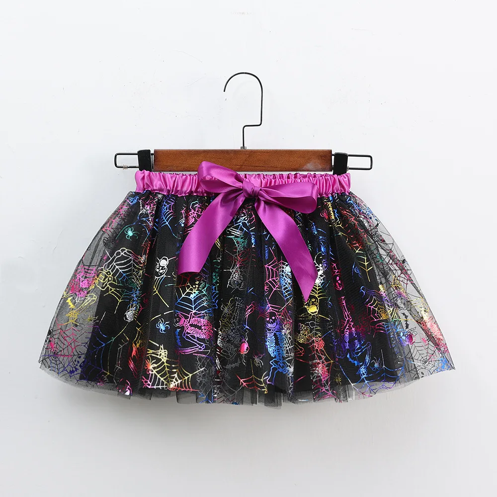 Girls Tutu Skirt Kids Ballet Princess Pettiskirt Fluffy Tulle Skirts Lovely Ball Gown Halloween Pumpkin Children Clothing Baby