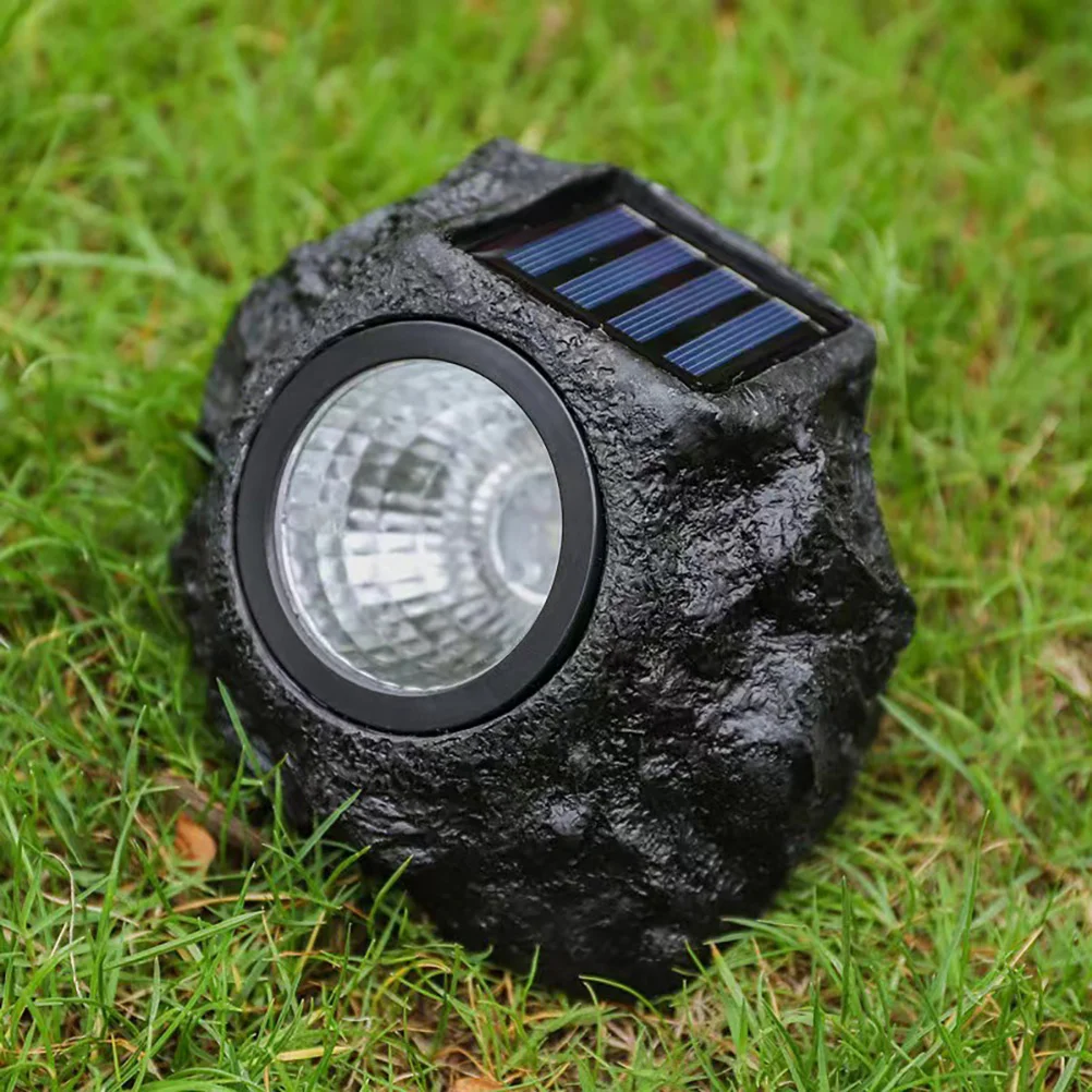 

Solar Stone Lamp Outdoor Garden Rock Lights Yard Decorations Solar Powered Waterproof Anti Thunder Charging Night