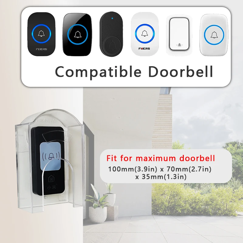 Universal Wireless Doorbell Waterproof Protective Cover for Garage Door Opener Switch Easy to Use