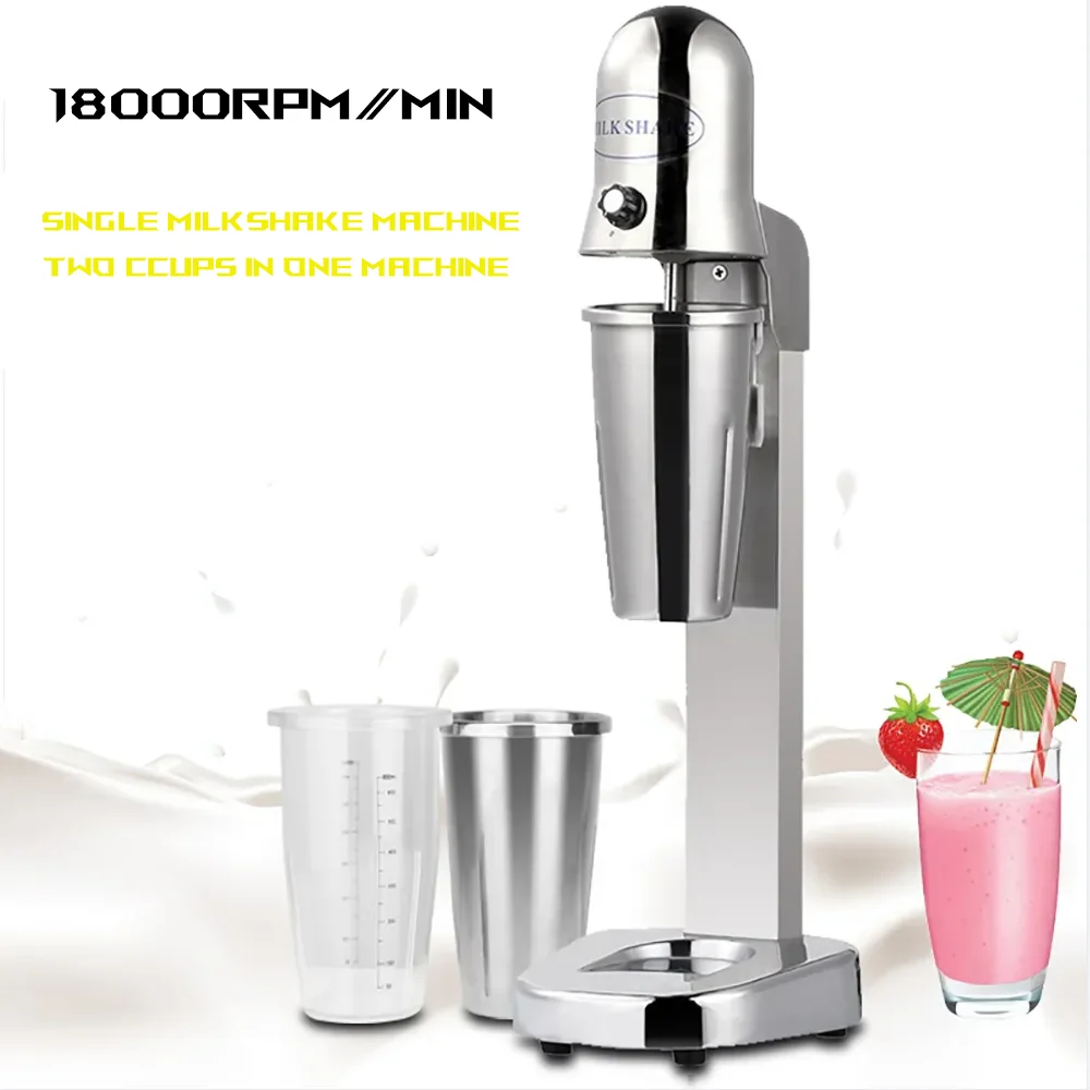 

Electric Commercial Milk Shake Machine Stainless Steel Milkshaker Bubble Tea Stirring 18000 Double Speed Mixer Beverage Stirre