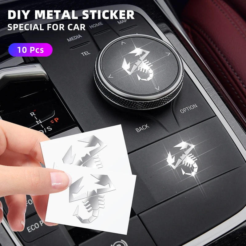 

2/5/10pcs 3D Metal Car Interior Dekoration Stickers Badges Auto Styling For Abarth Punto 124 125 500 Fiat Viaggio Car Accessory