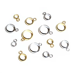 20 unidades de aros de acero inoxidable de Color dorado, anillos circulares, Conector de círculo, accesorios para accesorios de joyería para collar de pulsera