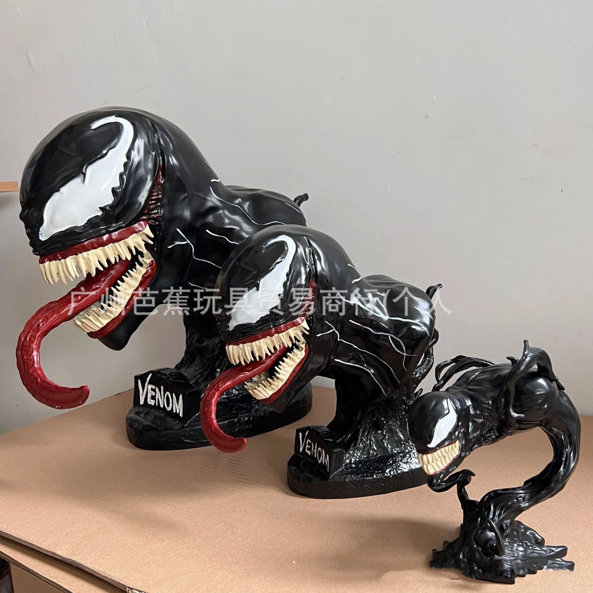 18-38 ซม.Marvel Venom รูปหน้าอกงานฝีมือเรซิ่น Venom Figurine Collection ตกแต่ง Tabletop จอแสดงผลของเล่น Figurine xmas ของขวัญ