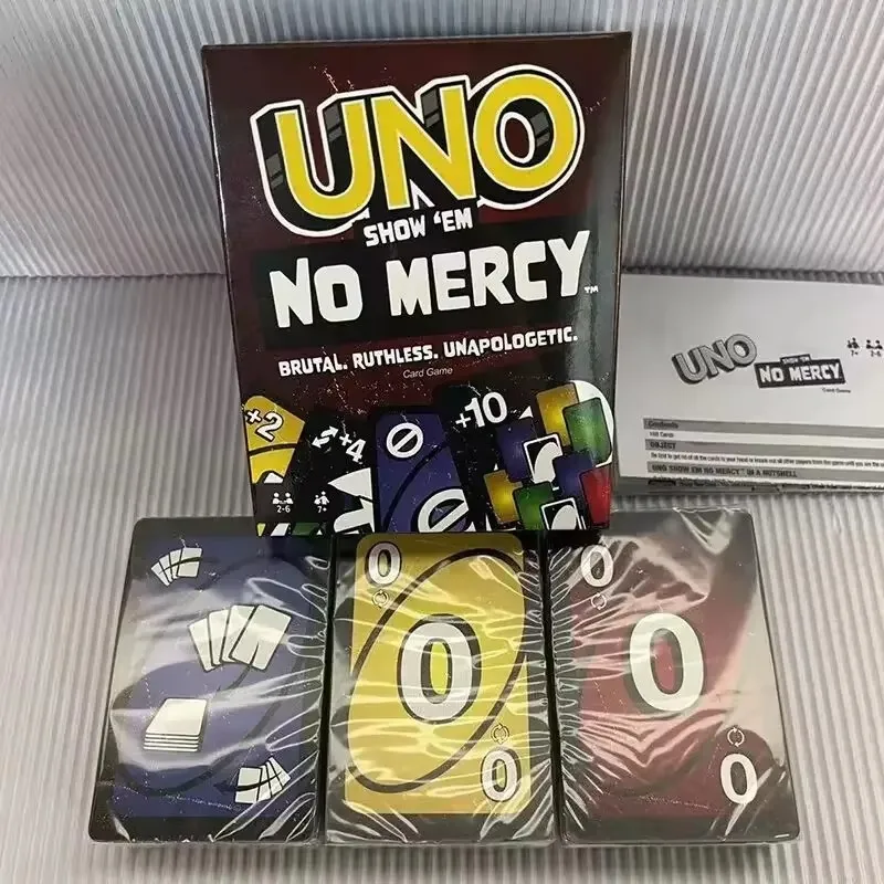 New Uno No mercy Game Board Games UNO Cards Table Family Party Entertainment UNO Games Card Toys Children Birthday Christmas