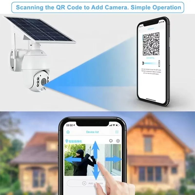 Aplicación S10 4MP 2MP. Ubox Outdoor Smart 4G Cámara PTZ inalámbrica Seguridad WIFI CCTV Cámara solar con tarjeta SIM