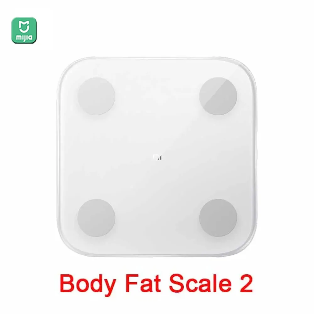 Original Mijia Smart Body Fat Scale 2 Bluetooth 5.0 APP Monitor LED Display Digital Body Composition Scale Works with Mi Fit APP