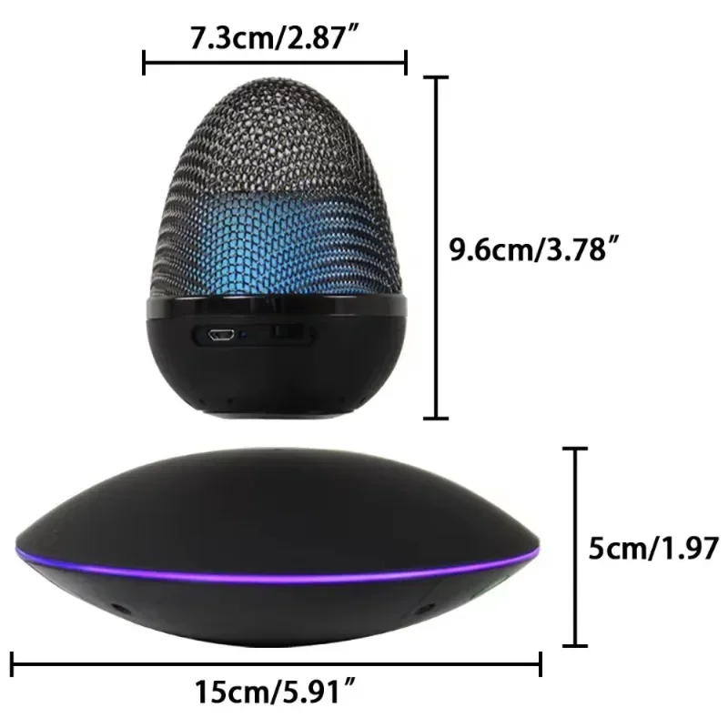 Model Wireless Audio Outdoor Party Player Subwoofer Microphone Blue tooth Magnetic Levitation Floating Music Speaker