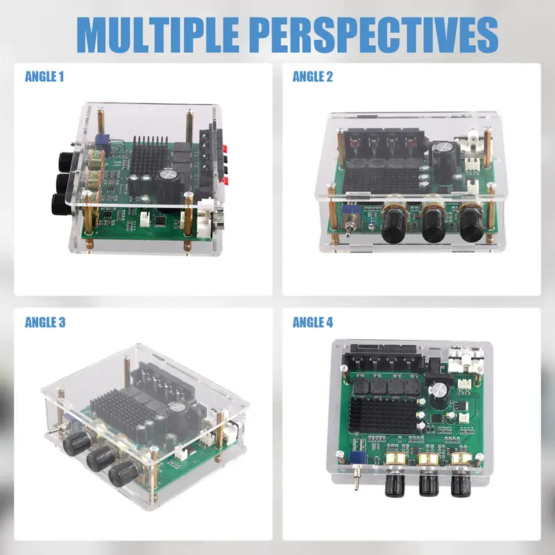 TPA3116D2 Audio Amplifier Board Digital Stereo Amplifier Audio Board 2-Channel 80Wx2 With Shell-A78P