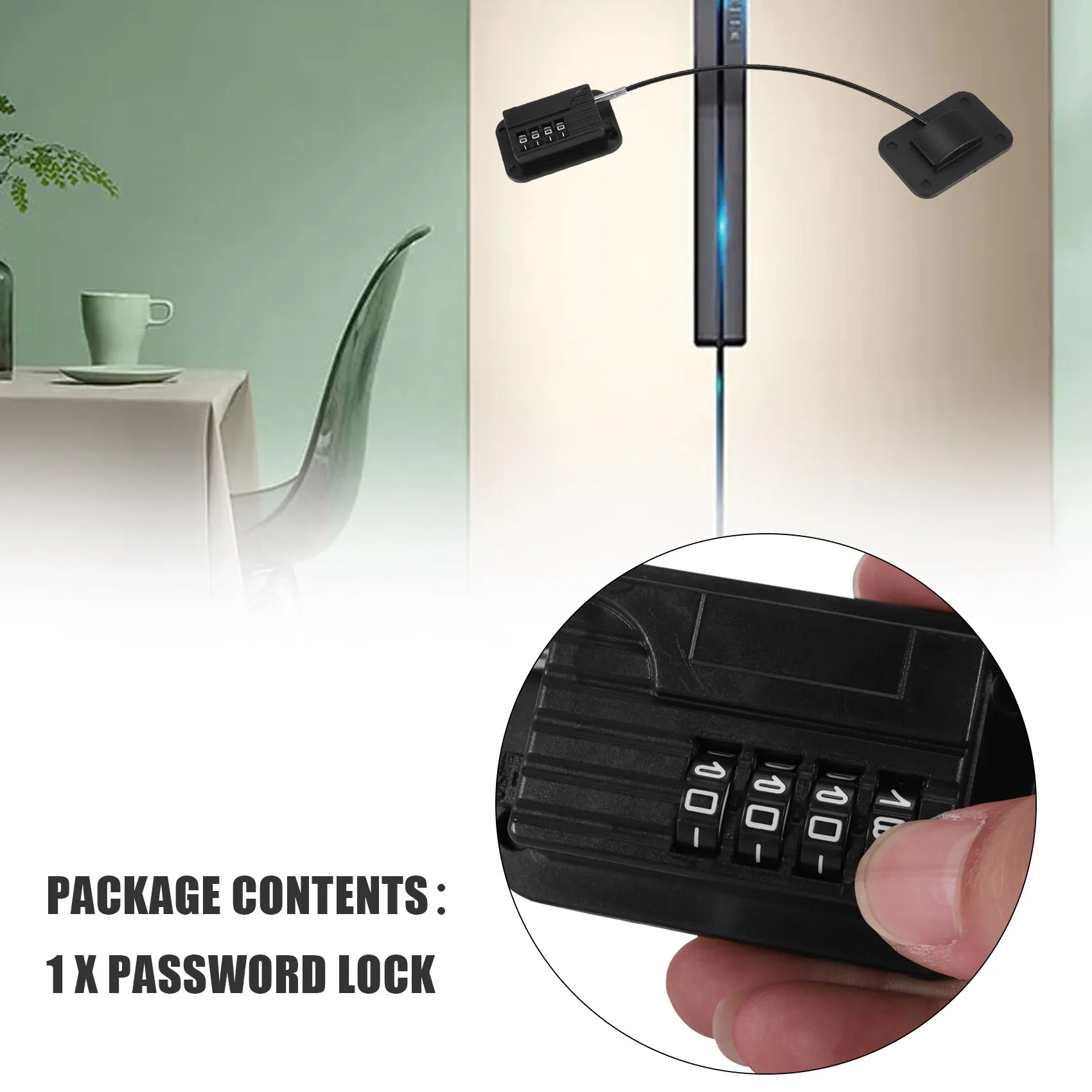 Upgraded Password Window Lock Child Safety Lock Baby Protection Children Fridge Lock Door Cabinet Limiter Locks-Black