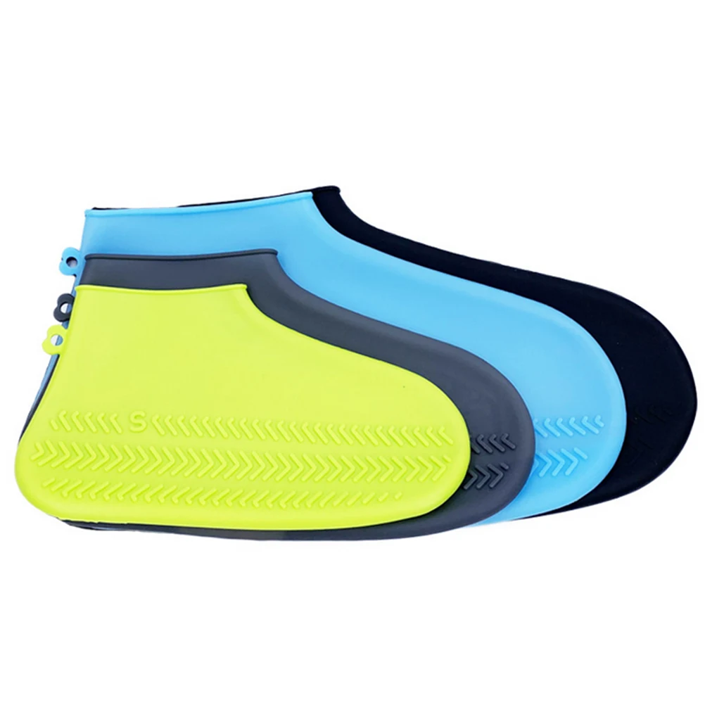 

Rain Shoe Covers Boot Unisex Waterproof Non-slip Rainboot Reusable for Shoes Black