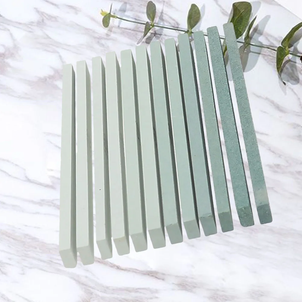 

12 Pcs Grinding and Polishing Sand Strips Sharpener for Bowlder Stone Carborundum