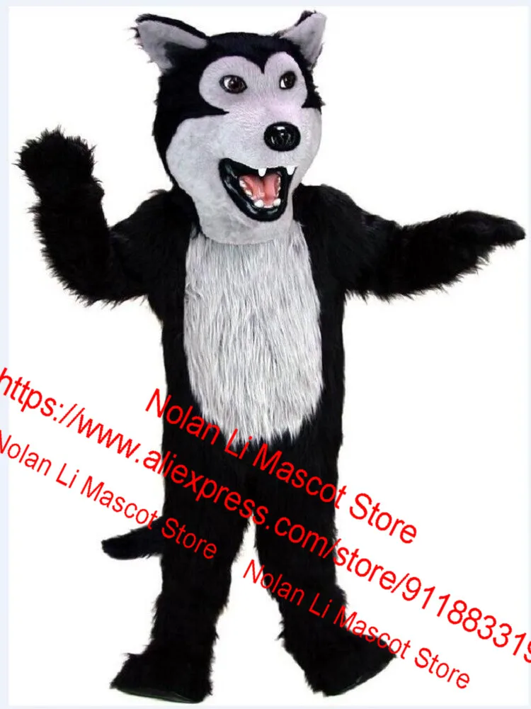 High Quality EVA Material Luxury Plush Imitation Fur Husky Dog Mascot Costume Cartoon Set Role Play Adult Holiday Gift 140