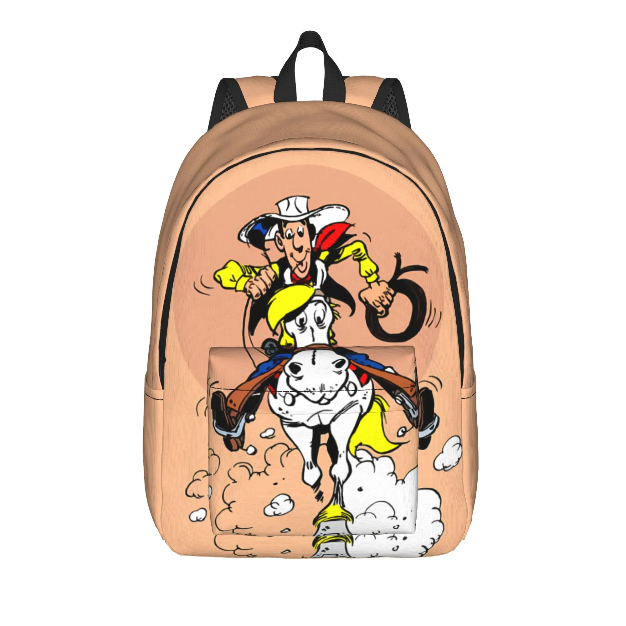 Energetic Lucky Luke Jumping Backpack  Travel Backpacks Men Fashion School Bags High Quality Durable Rucksack