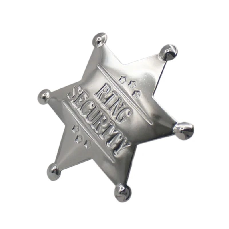 Rings Security Badge Wedding Breastpin Hexagonal Star Badge Decorations Rings Bearer Badge Wedding Accessories for Kids